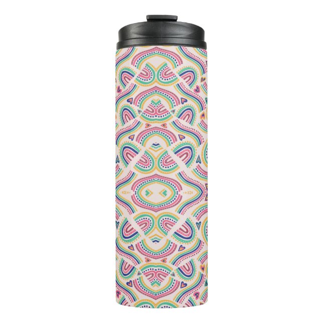 Garrafa Térmica Caneca alta e isolada para viagem com desenhos int (Frente)