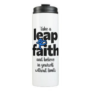 Garrafa Térmica Caneca Dar um Salto de Fé & Acredite...
