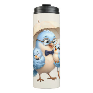 Garrafa Térmica Caneca de Café Daddy Bird Estilo Família