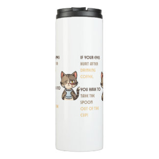 Garrafa Térmica Caneca de café de gato engraçado