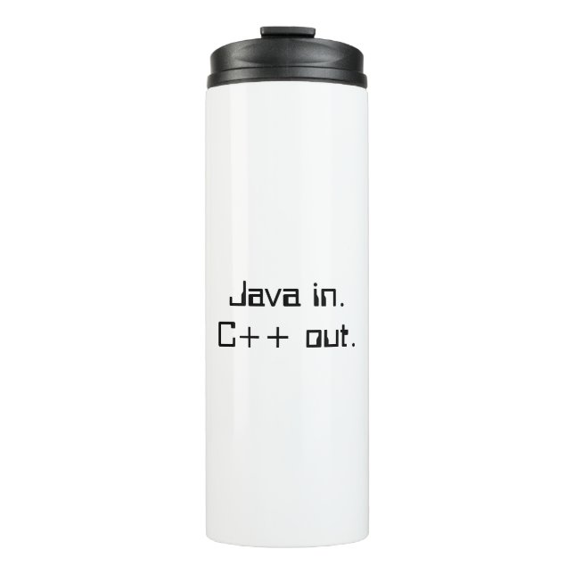 Garrafa Térmica Caneca de café do programador C++ (Frente)