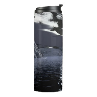 Garrafa Térmica Caneca de Cerâmica com um Desenho de Vista Noturna