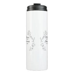 Garrafa Térmica Caneca de Flor Silvestre Personalizada de Mãe para