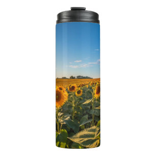 Garrafa Térmica Caneca de Girassol Brilhante - Dotação Floral Chee
