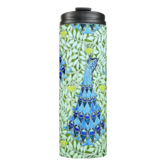 Garrafa Térmica Caneca de viagem Art Nouveau Peacocks