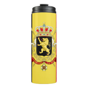Garrafa Térmica Caneca de viagem belga patriótica Bandeira belga