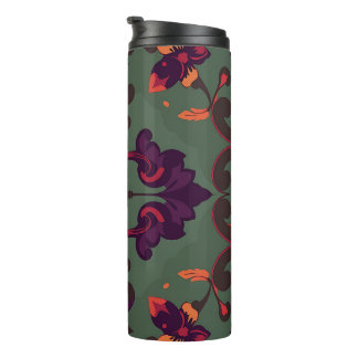Garrafa Térmica Caneca de Viagem com Padrão Floral Barroco