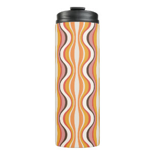 Garrafa Térmica Caneca de viagem com padrão retrô dos anos 70, est