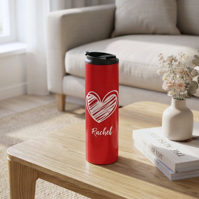 Garrafa Térmica Caneca de Viagem Contemporânea Personalizada com C (Criador carregado)