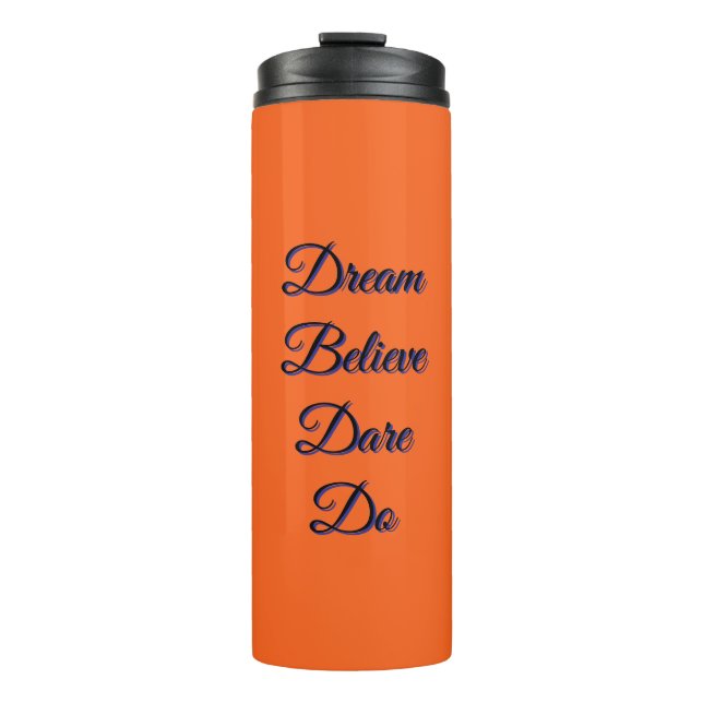 Garrafa Térmica Caneca de Viagem Copo Térmico Laranja (Frente)