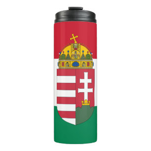 Garrafa Térmica Caneca de viagem da Hungria, bandeira húngara patr