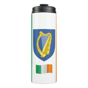 Garrafa Térmica Caneca de viagem da Irlanda, Bandeira Irlandesa Pa