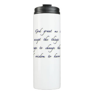 Garrafa Térmica Caneca de viagem da oração da serenidade