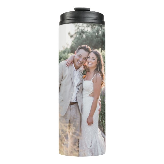Garrafa Térmica Caneca de viagem de Casamento Personalizado (Frente)