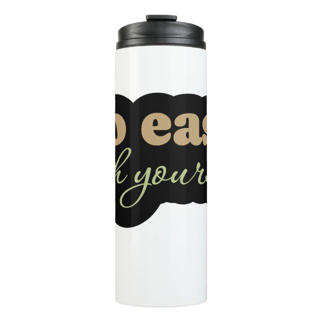Garrafa Térmica Caneca de viagem de cotação motivacional - (Frente)
