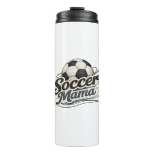 Garrafa Térmica Caneca de Viagem de Futebol Mama - Presente para a