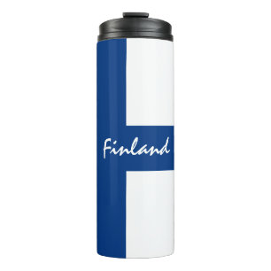 Garrafa Térmica Caneca de viagem finlandesa, Bandeira finlandesa p