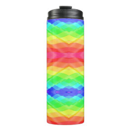 Garrafa Térmica Caneca de viagem geométrica colorida com um arco-í