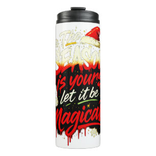 Garrafa Térmica Caneca de Viagem Isolada Natal Edgy Festiva