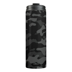 Garrafa Térmica Caneca de viagem Pai Preto Camuflagem Tumbler Térm