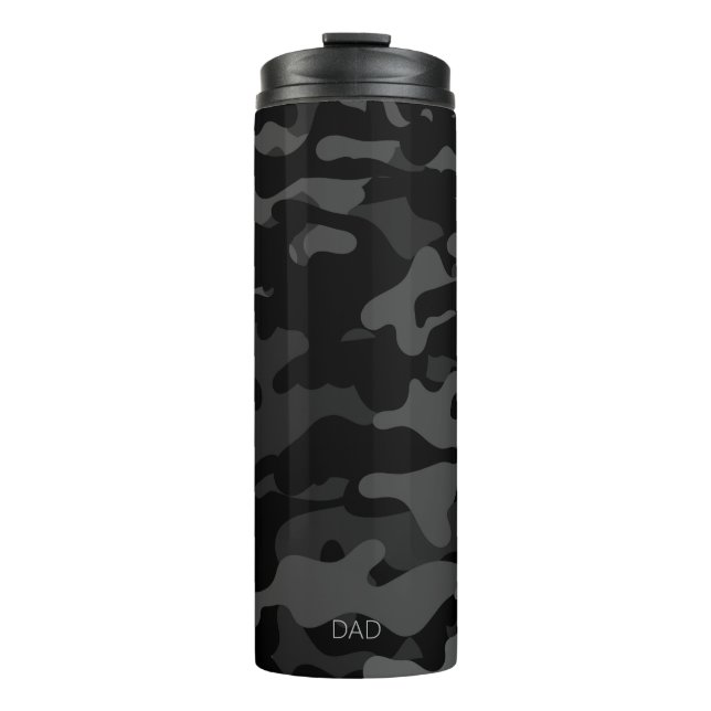 Garrafa Térmica Caneca de viagem Pai Preto Camuflagem Tumbler Térm (Frente)