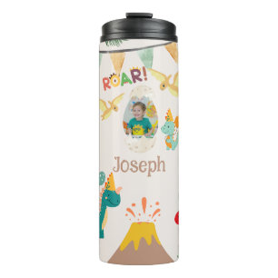 Garrafa Térmica Caneca de Viagem para Aniversário de Dinossauro –