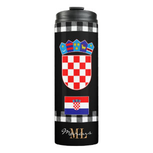Garrafa Térmica Caneca de viagem Patriótica da Croácia, Bandeira d
