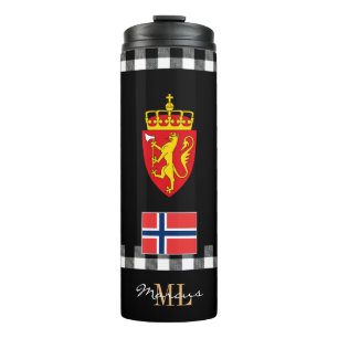 Garrafa Térmica Caneca de viagem Patriótica da Noruega, Bandeira N