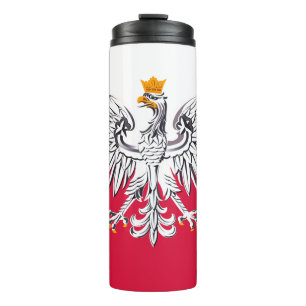 Garrafa Térmica Caneca de viagem Polônia, Bandeira Polonesa patrió