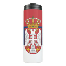 Garrafa Térmica Caneca de viagem Sérvia, Bandeira Sérvia patriótic