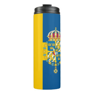 Garrafa Térmica Caneca de viagem suecia, Bandeira Sueca Patriótica