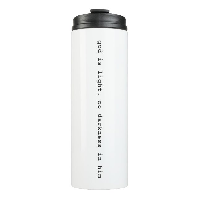 Garrafa Térmica Caneca de Viagem Térmica Deus é Luz Moderna  (Frente)