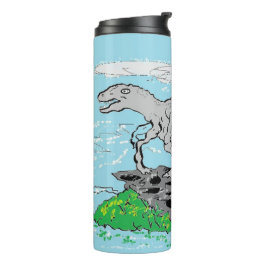Garrafa Térmica Caneca de Viagem Thermos : Dinossauro Tiranossauro