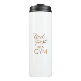 Garrafa Térmica Caneca Deus Primeiro Então Ginásio – Motivação de 