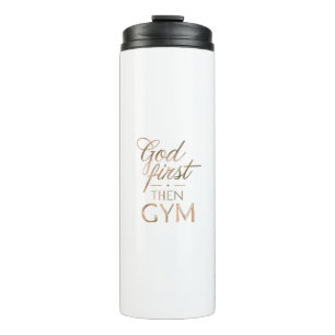 Garrafa Térmica Caneca Deus Primeiro Então Ginásio – Motivação de 