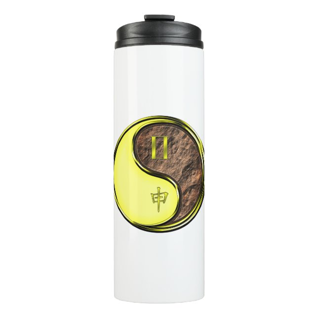 Garrafa Térmica Caneca Especial Gémeos e Macaco de Terra (Frente)
