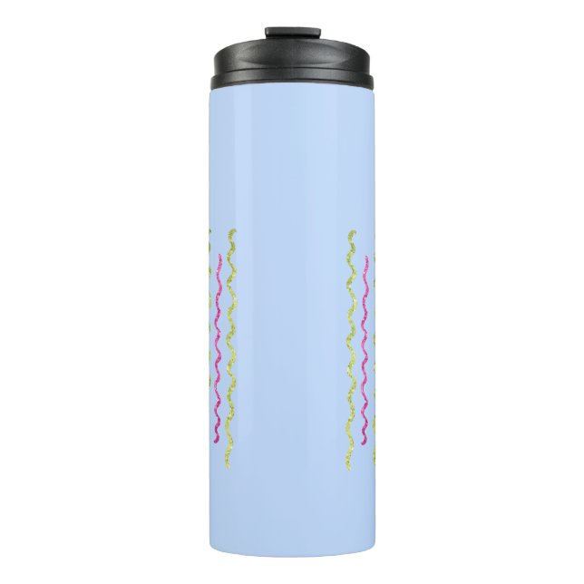 Garrafa Térmica Caneca Minimalista Azul Pastel Térmica (Frente)