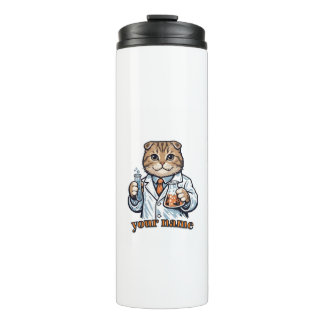Garrafa Térmica Caneca Personalizada de Gato Scottish Fold Cientis