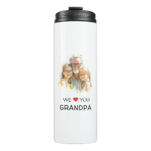 Garrafa Térmica Caneca Térmica Avô Nós Amamos Você Foto Personal