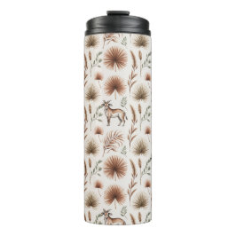 Garrafa Térmica Caneca térmica com um padrão de marrom e verde