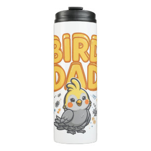 Garrafa Térmica Caneca Térmica de Cockatiel Fofo Papai Passarinho