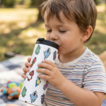 Caneca Térmica de Pássaros de Desenho Animado Dive