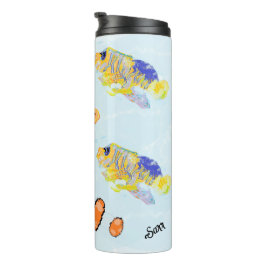Garrafa Térmica Caneca Térmica :  Escola De Peixes Tropicais