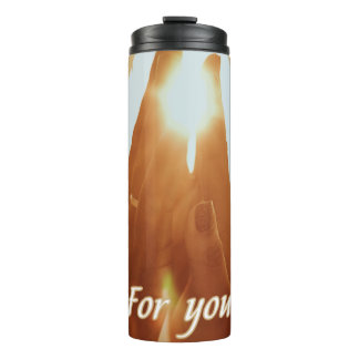 Garrafa Térmica Caneca Térmica Estética Mãos à Luz do Sol