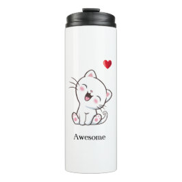 Garrafa Térmica Caneca Térmica Gatinho Fofinho & Coração
