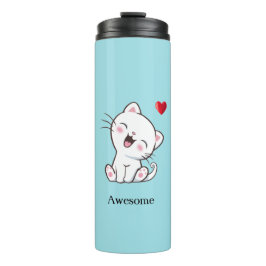 Garrafa Térmica Caneca Térmica Gatinho Fofinho & Coração