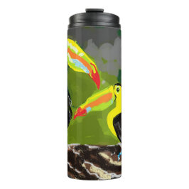 Garrafa Térmica Caneca Térmica : Papagaios Tropicais
