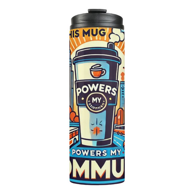 Garrafa Térmica Caneta de reforço da manhã (Frente)