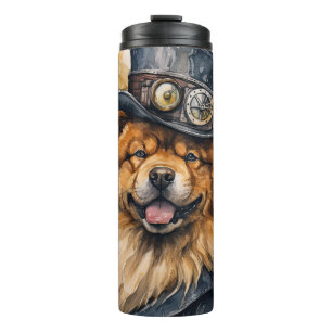 Garrafa Térmica Cão Chow Chow Steampunk