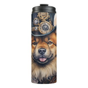 Garrafa Térmica Cão Chow Chow Steampunk